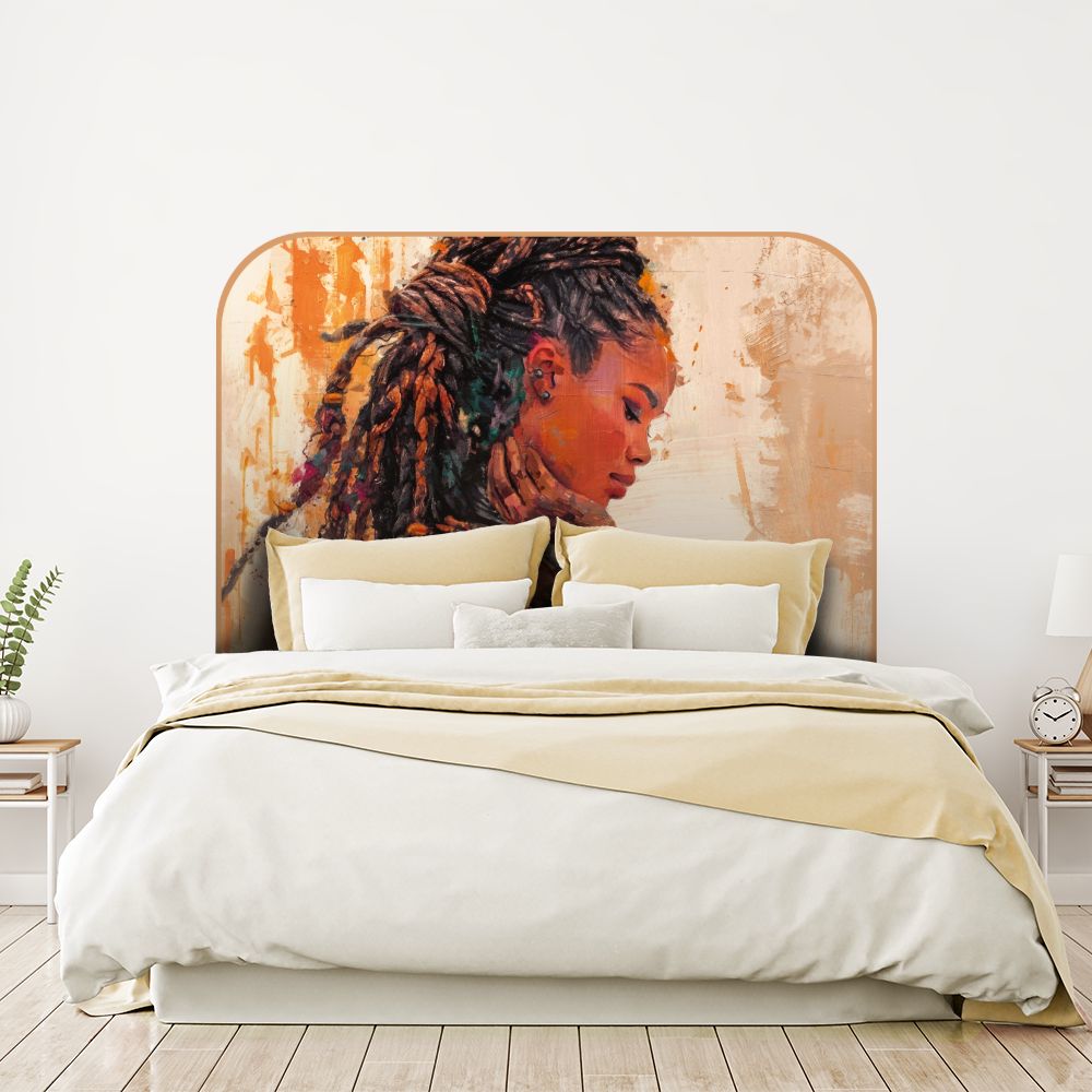 Tête de lit portrait – orange – 180 × 95 cm