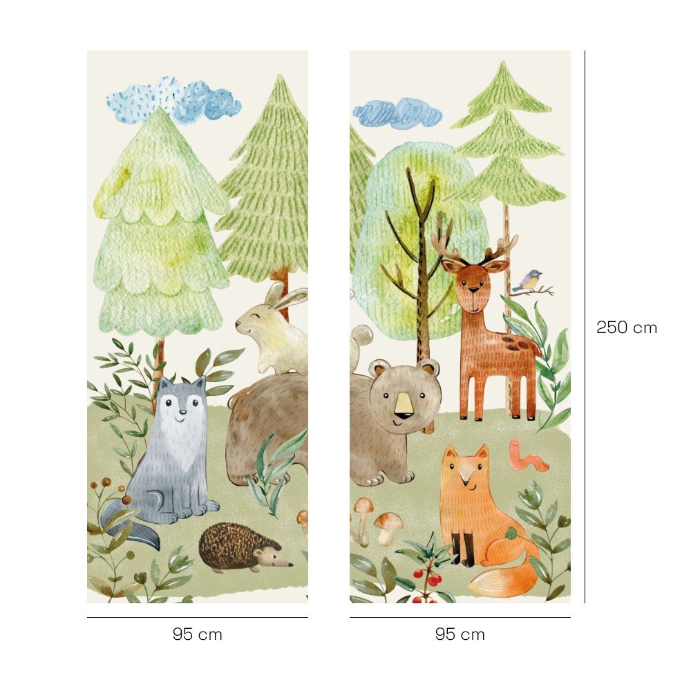 Papier peint pour enfants "Forêt enchantée"