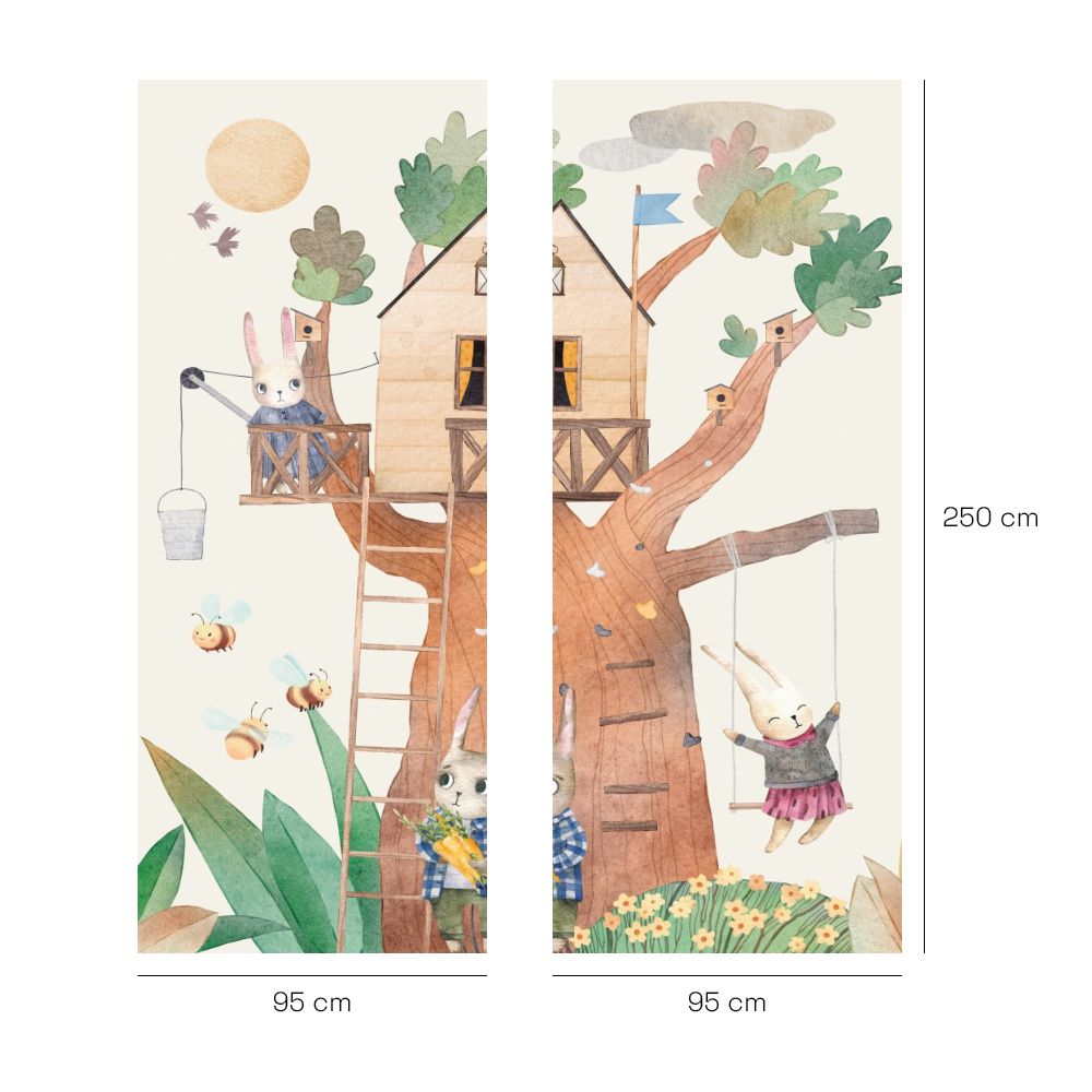 Papier peint pour enfants "Aventures en forêt"