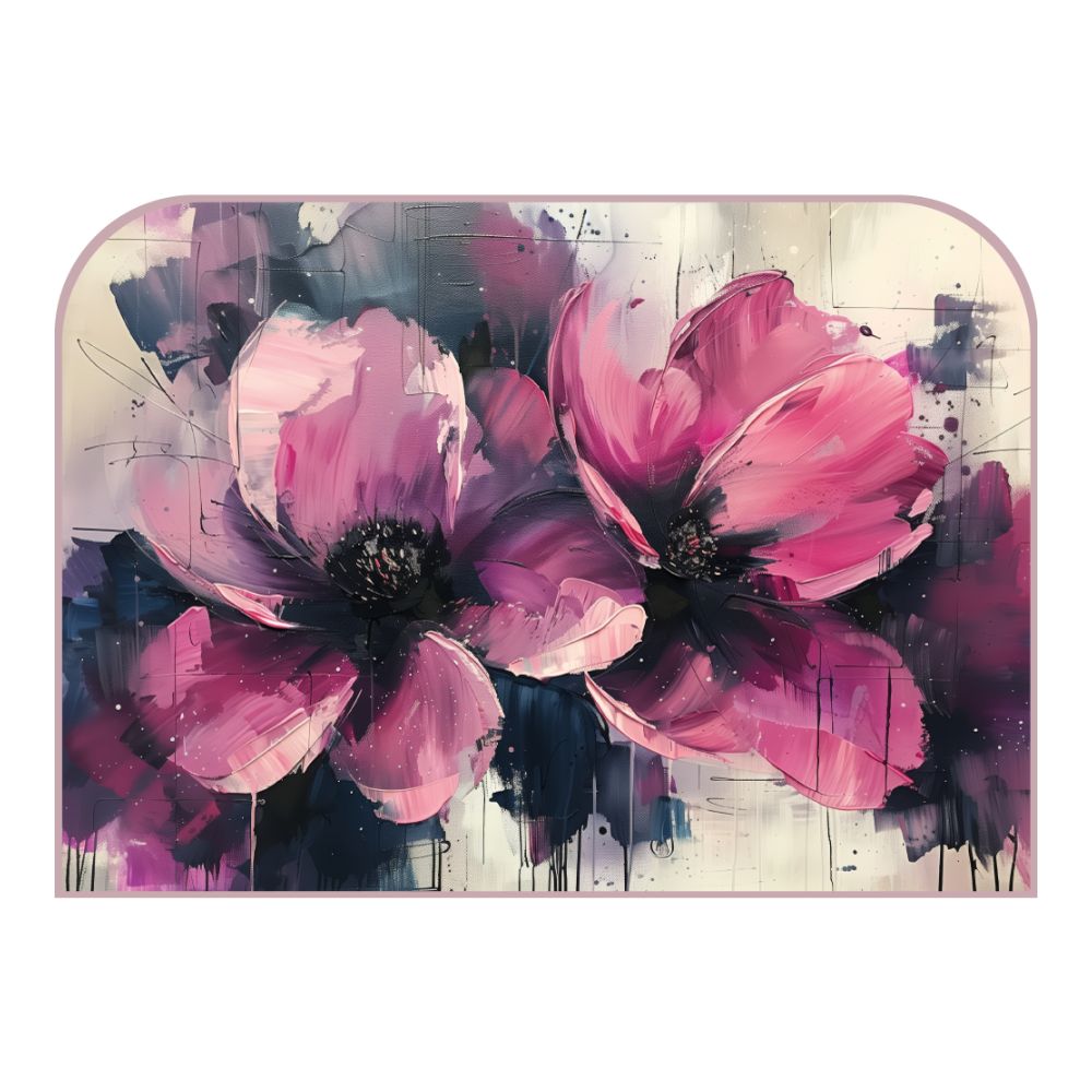 Tête de lit fleurs – vue d'ambiance