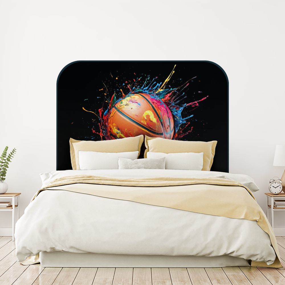 Tête de lit basketball – noir – 180 × 95 cm