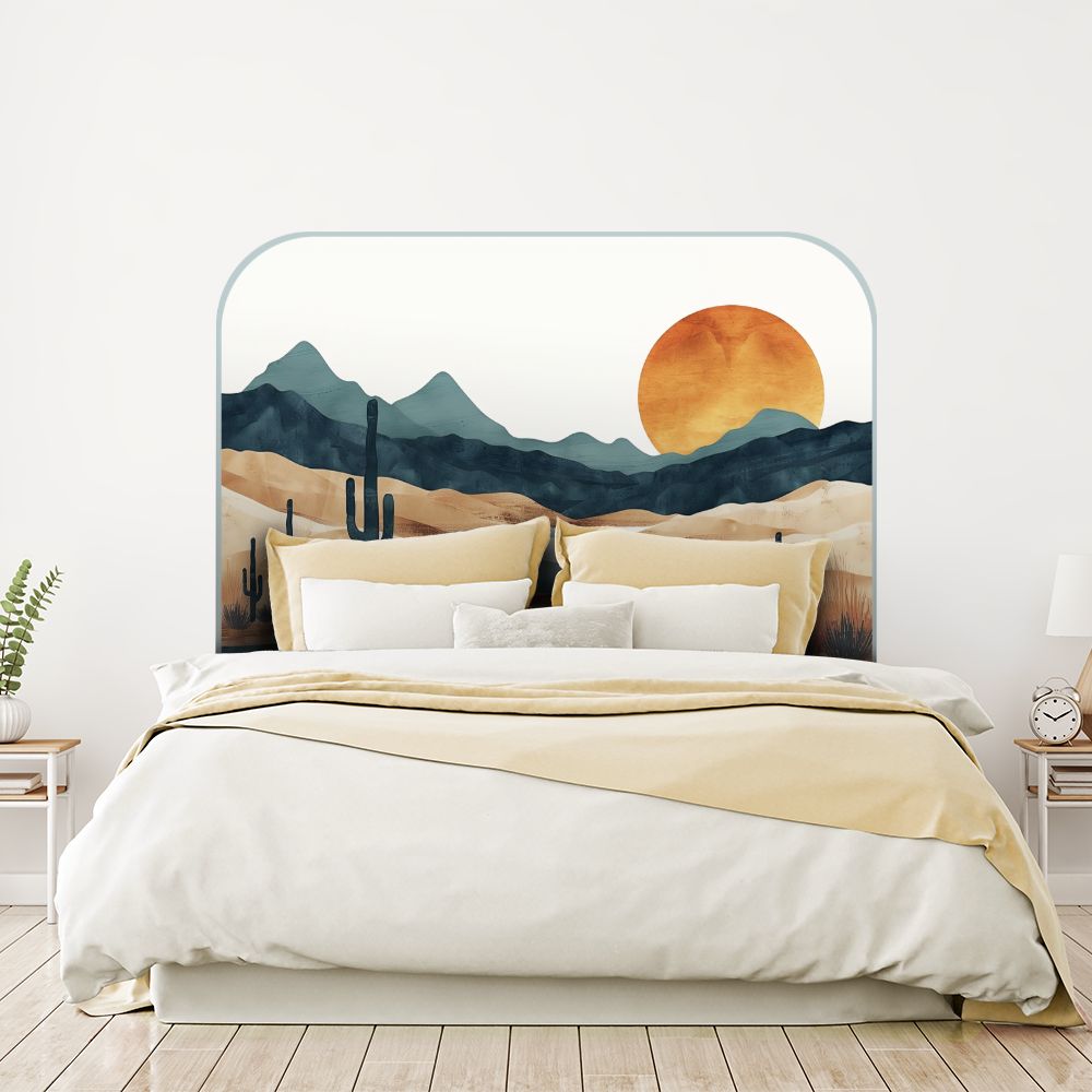 Tête de lit désert – bleu – 180 × 95 cm
