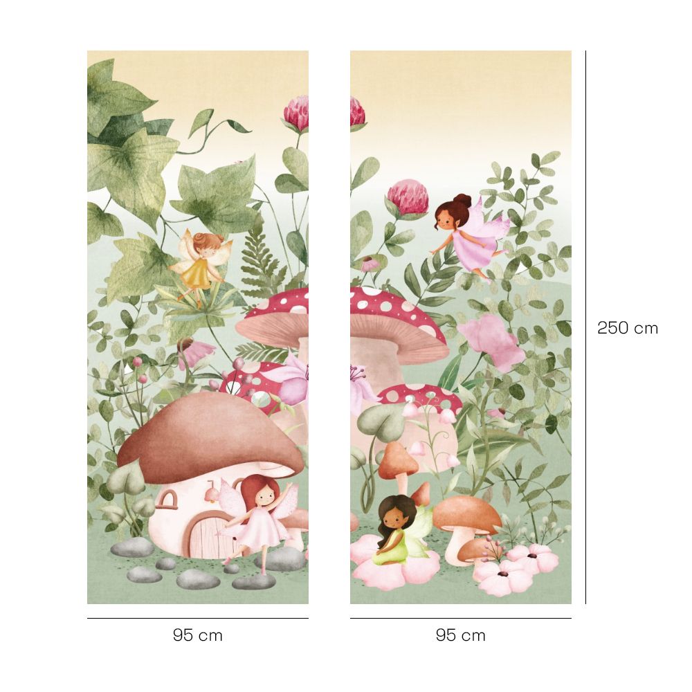 Papier peint pour enfants "Fées et nature"