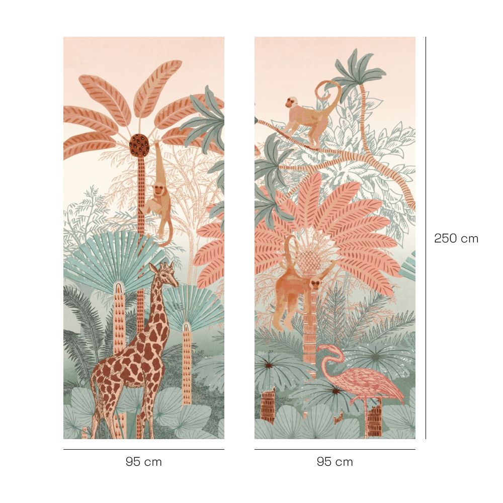 Papier peint pour enfants "Animaux joyeux"