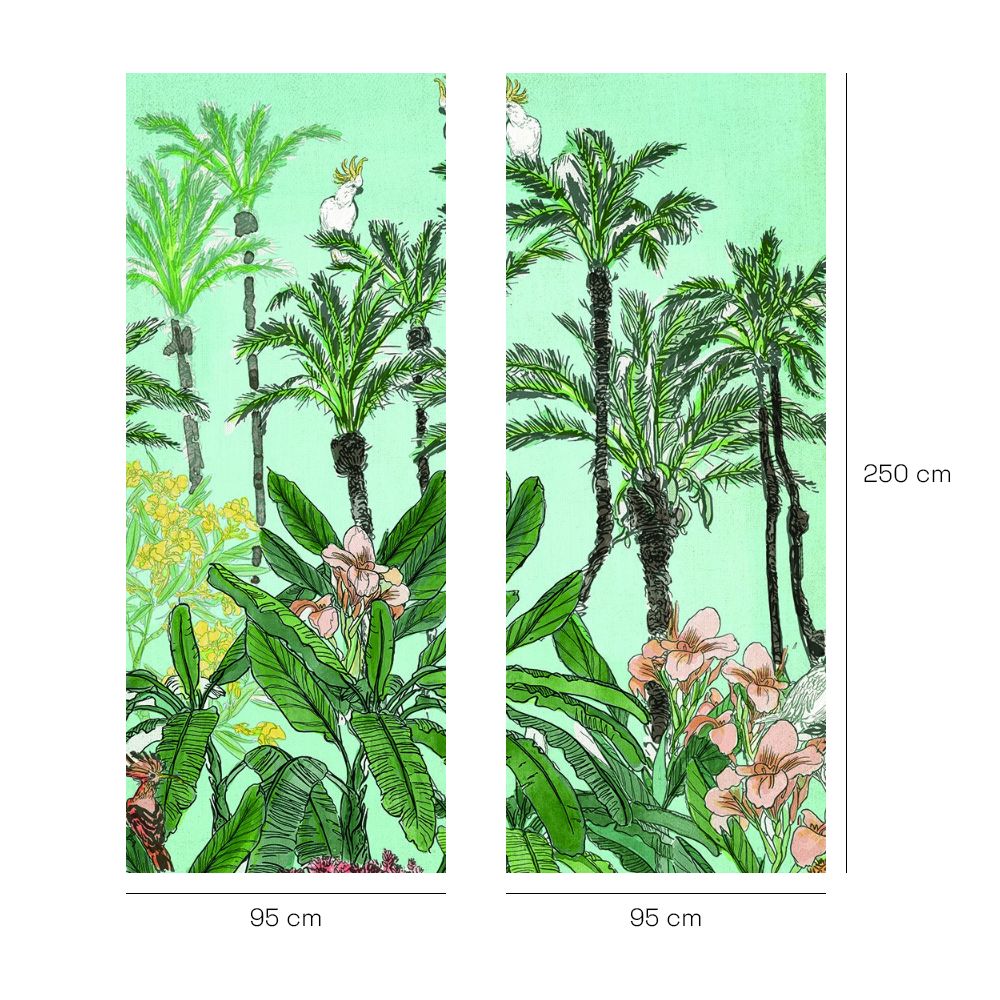 Papier peint "Jungle luxuriante paisible"