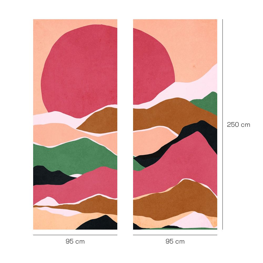 Papier peint "Paysage coloré"