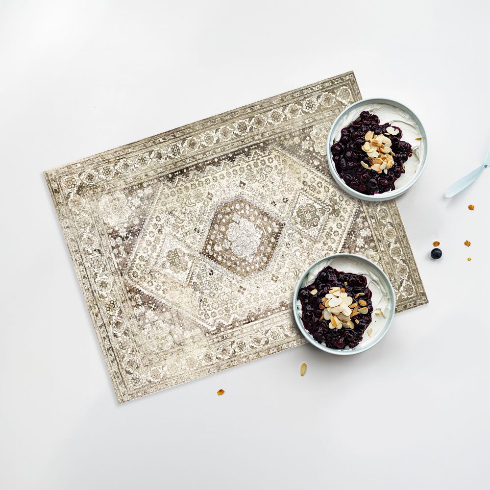 Lot de 4 sets de table en vinyle / Motif oriental