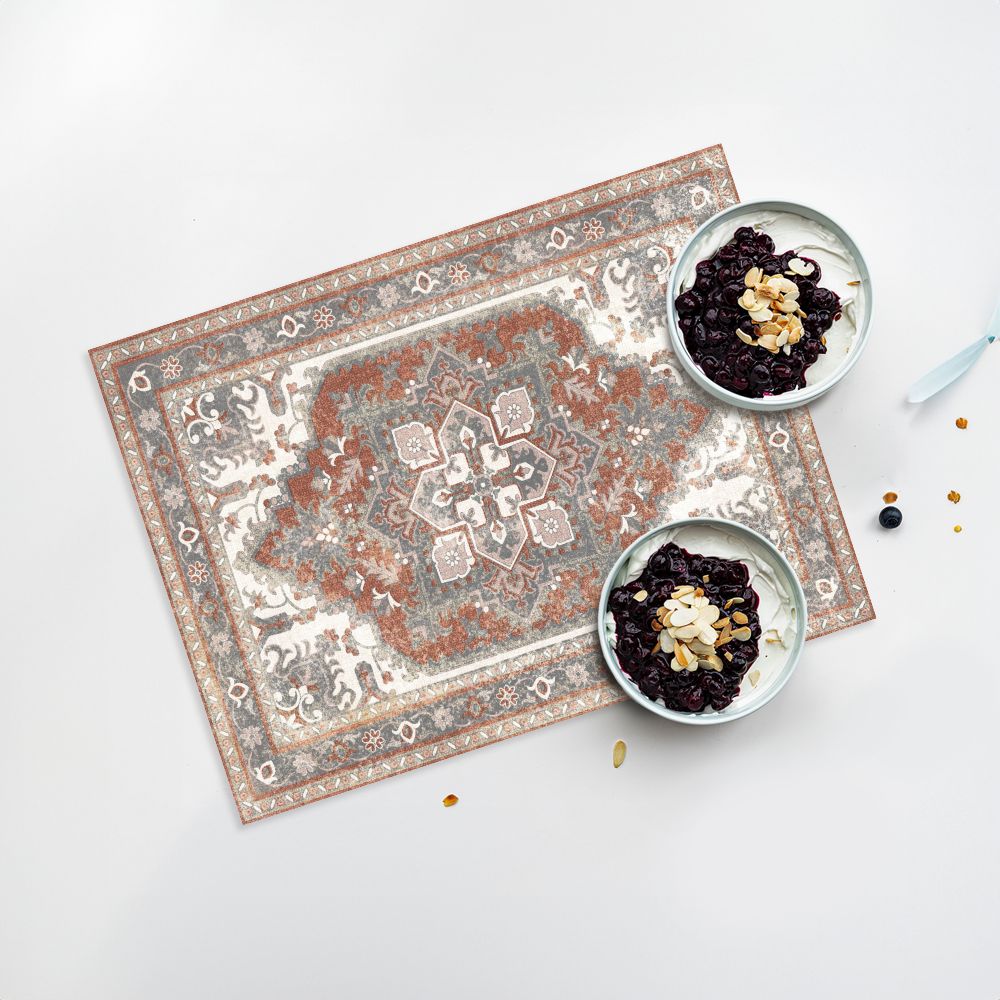 Lot de 4 sets de table en vinyle / Motif oriental