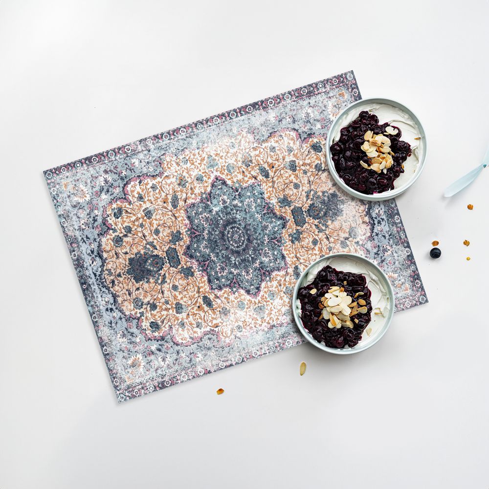 Lot de 4 sets de table en vinyle / Motif de tapis persan