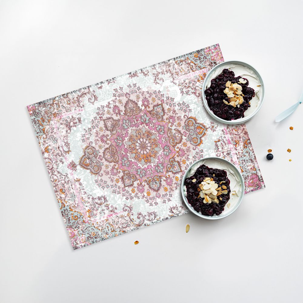 Lot de 4 sets de table en vinyle / Motif oriental