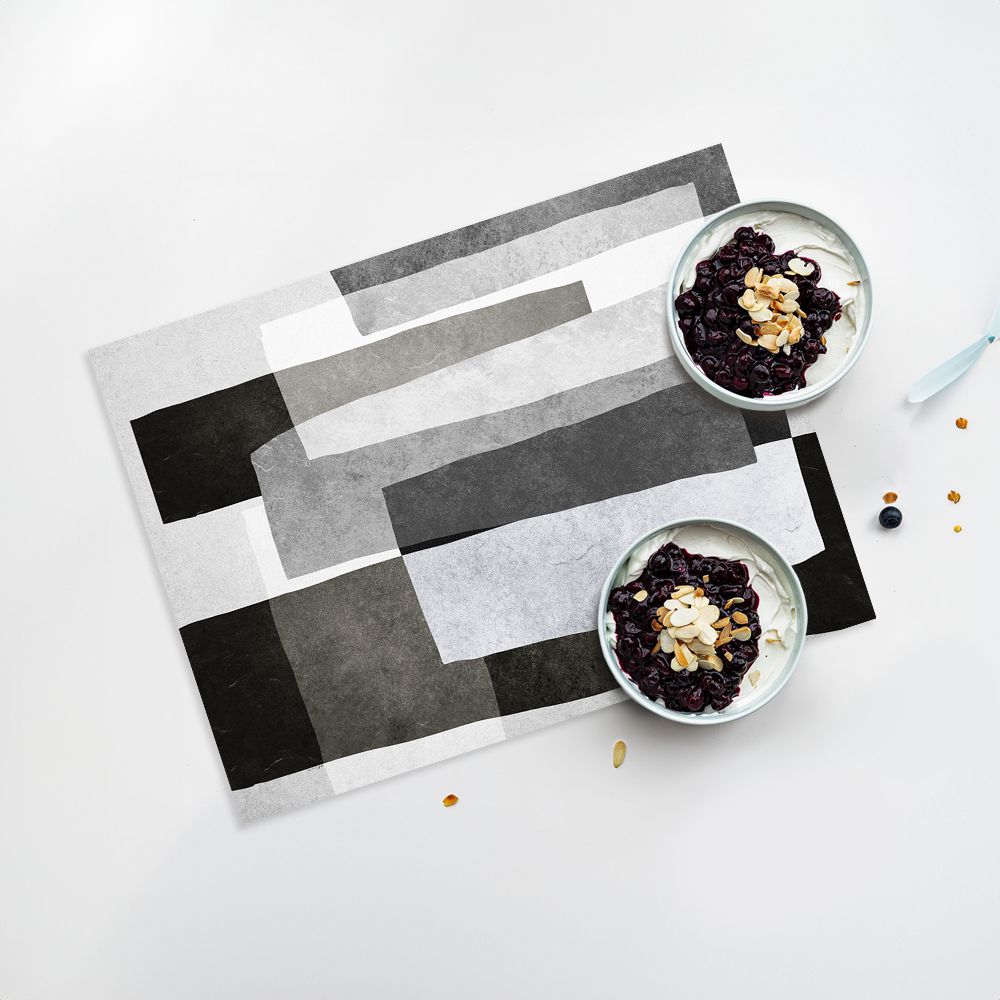 Lot de 4 sets de table en vinyle / Formes géométriques
