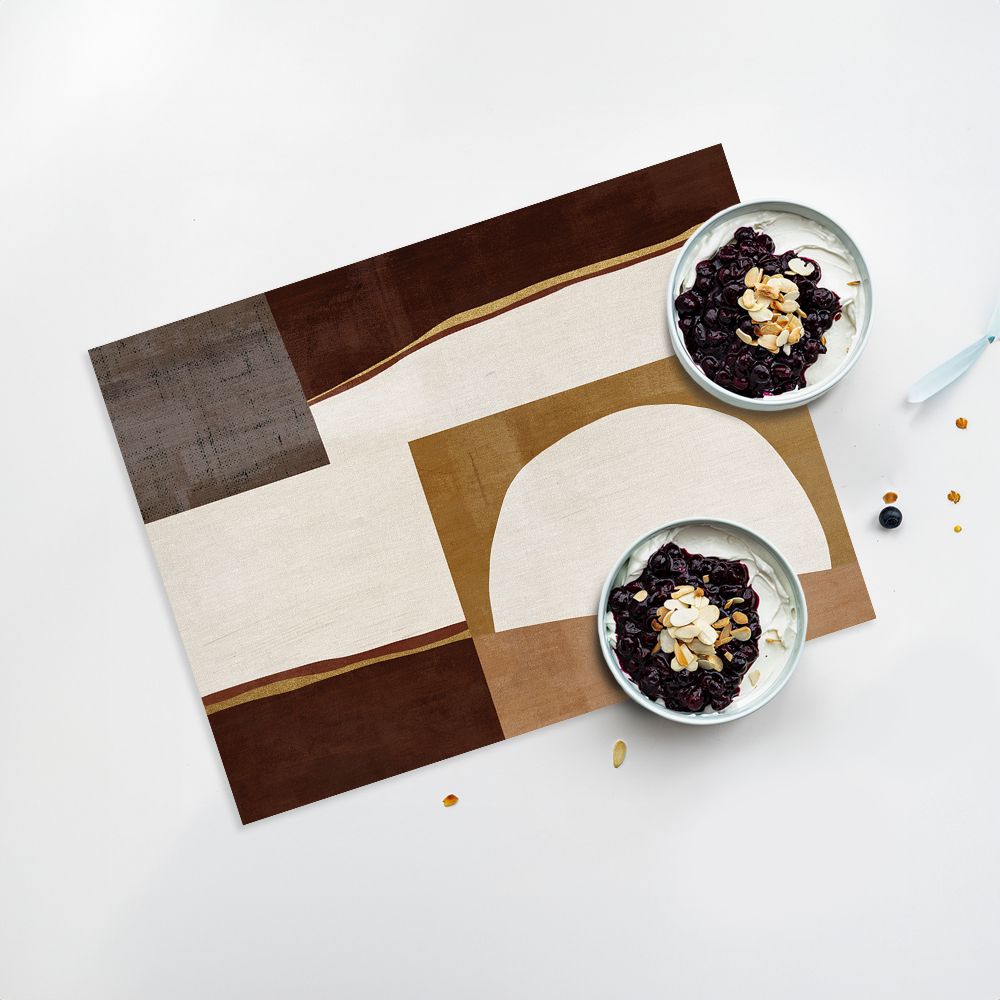 Lot de 4 sets de table en vinyle / Formes géométriques