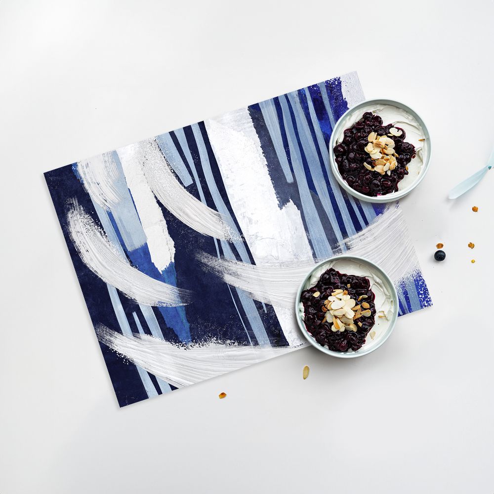 Lot de 4 sets de table en vinyle / Peinture abstraite