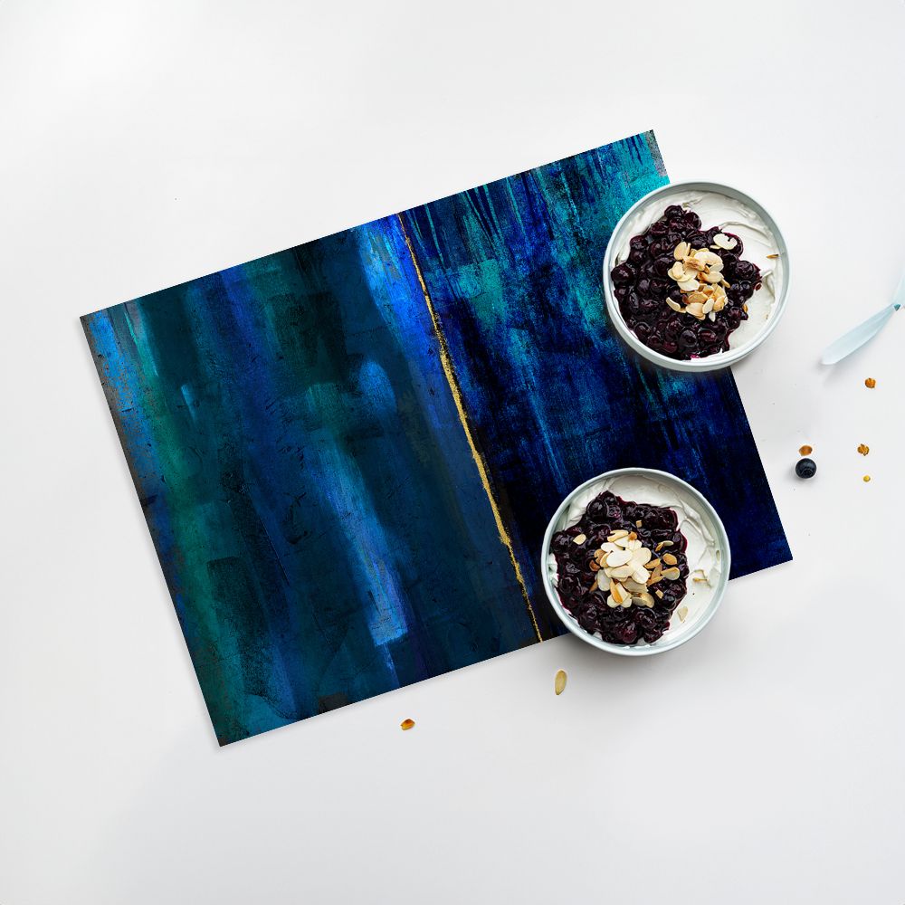 Lot de 4 sets de table en vinyle / Abstraction artistique