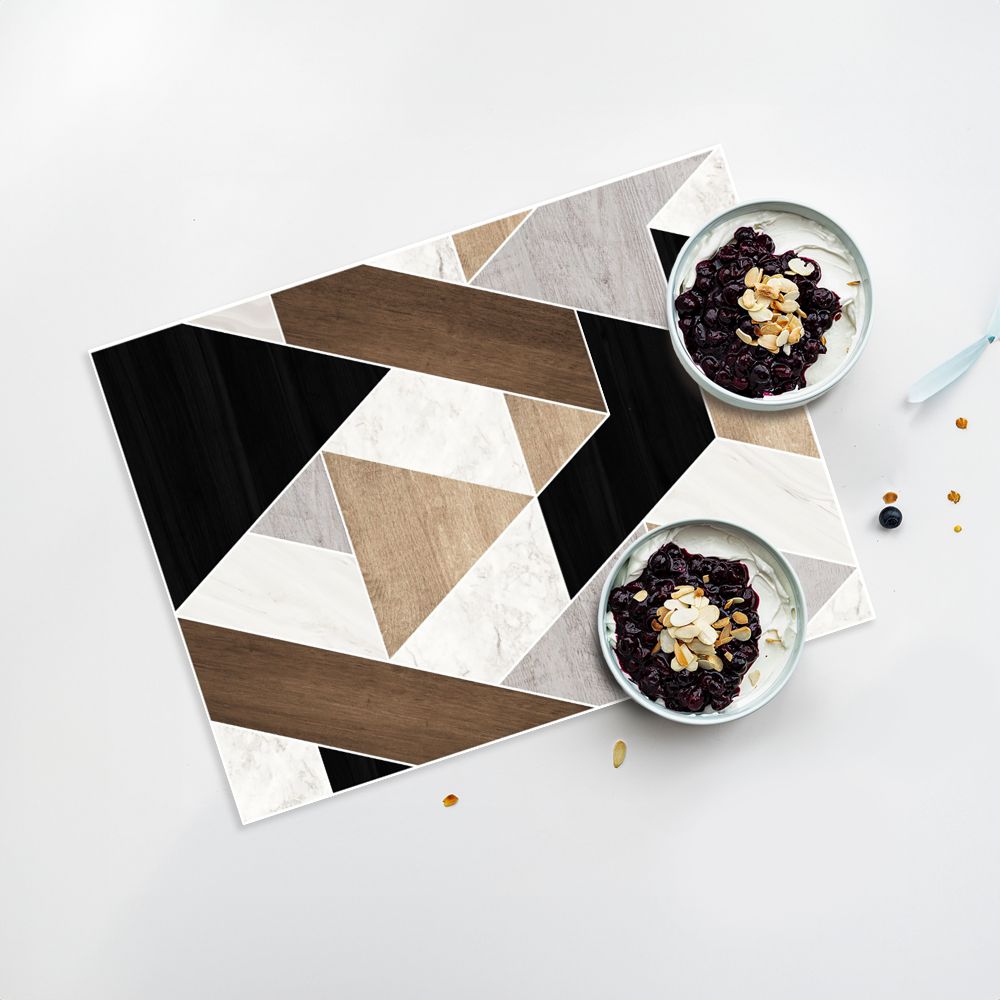 Lot de 4 sets de table en vinyle / Formes géométriques