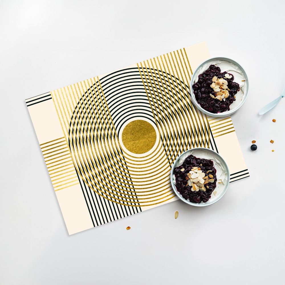 Lot de 4 sets de table en vinyle / Design géométrique