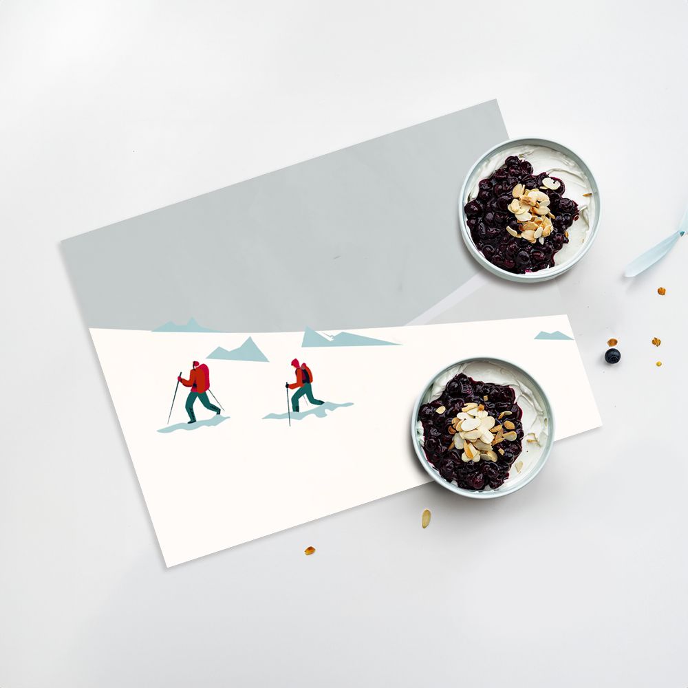 Lot de 4 sets de table en vinyle / Randonnée en montagne