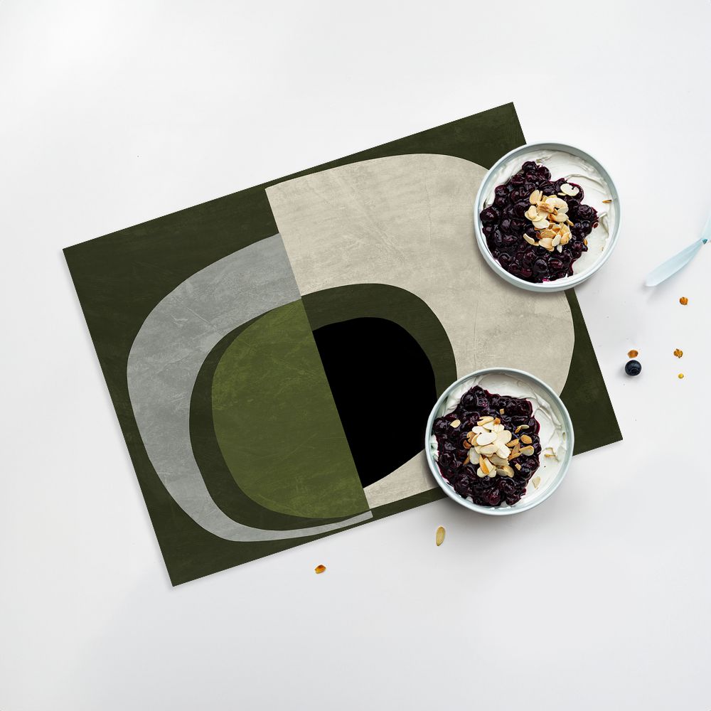 Lot de 4 sets de table en vinyle / Formes géométriques