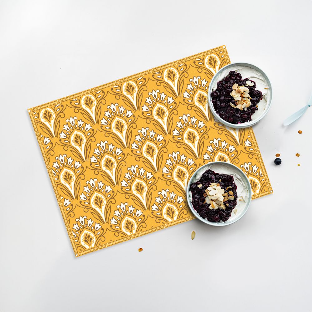 Lot de 4 sets de table en vinyle / Motif floral